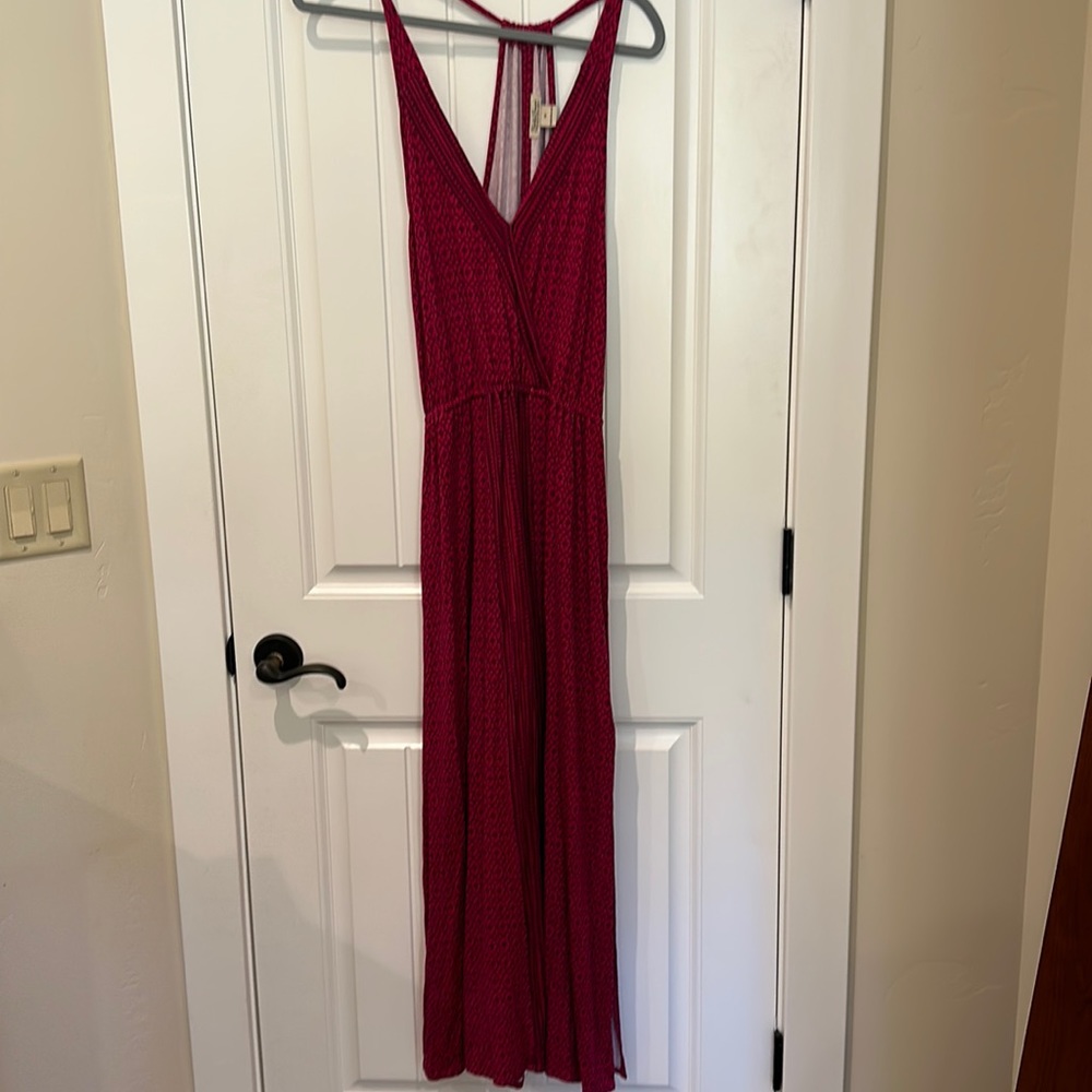Pink/maroon Lucky Brand maxi dress